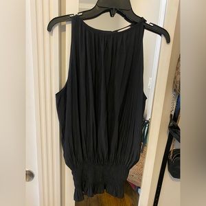 RAMY BROOK banded bottom sleeveless halter top